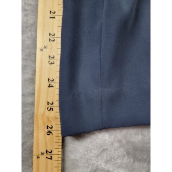 Chico's Size 1 slinky Pants Womens US size 8R Blue Ankle‎ Stretch Elastic Waist - Picture 2 of 9